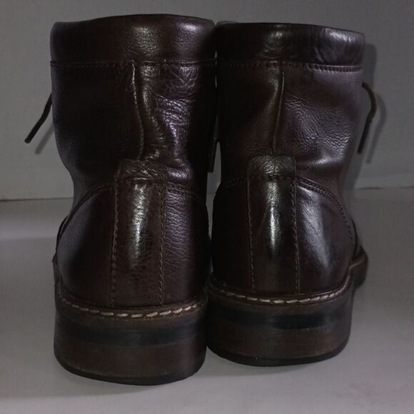 Clarks Dark Brown Leather Lace-Up Mens Ankle Boots size 8 main image 10